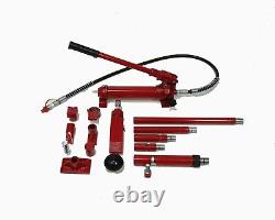 10 Ton Porta Power Hydraulic Jack Air Pump Lift Ram Body Frame Repair Kit Red