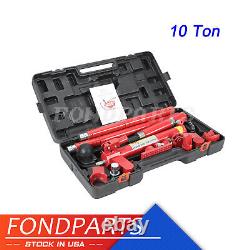 10 Ton Porta Power Hydraulic Jack Air Pump Lift Ram Repair Tool Kit Auto Body