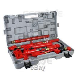 10 Ton Porta Power Hydraulic Jack Air Pump Lift Ram Repair Tool Kit Auto Body
