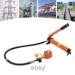 10 Tons Hydraulic Jack Pump Ram Cylinder Manual Hydraulic Hand Pump Low Profile