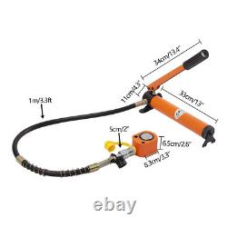 10 Tons Hydraulic Jack Pump Ram Cylinder Manual Hydraulic Hand Pump Low Profile
