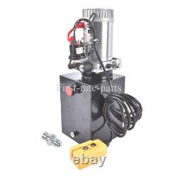 12V Dump Trailer Pump 8 Quart Hydraulic Power Units 0.91 GPM Flow Rate 3200 PSI