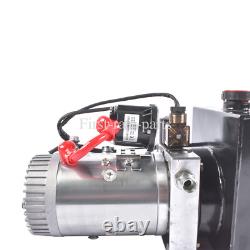 12V Dump Trailer Pump 8 Quart Hydraulic Power Units 0.91 GPM Flow Rate 3200 PSI