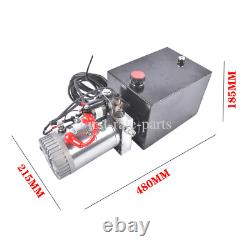 12V Dump Trailer Pump 8 Quart Hydraulic Power Units 0.91 GPM Flow Rate 3200 PSI