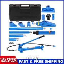 12 T Hydraulic Porta Power Jack Air Pump Lift Ram Body Frame Repair Kit Portable