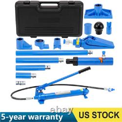 12 T Hydraulic Porta Power Jack Air Pump Lift Ram Body Frame Repair Kit Portable