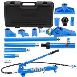 12 T Hydraulic Porta Power Jack Air Pump Lift Ram Body Frame Repair Kit Portable