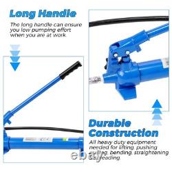 12 T Hydraulic Porta Power Jack Air Pump Lift Ram Body Frame Repair Kit Portable