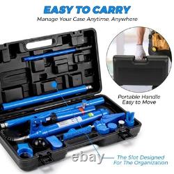 12 T Hydraulic Porta Power Jack Air Pump Lift Ram Body Frame Repair Kit Portable