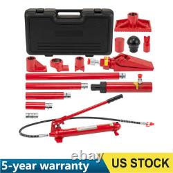 12 T Hydraulic Porta Power Jack Air Pump Lift Ram Body Frame Repair Kit Portable