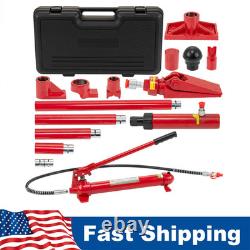 12 T Hydraulic Porta Power Jack Air Pump Lift Ram Body Frame Repair Kit Portable