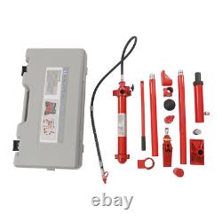 12 Ton Hydraulic Jack Air Pump Lift Ram Body Frame Porta Power Kit Heavy Duty