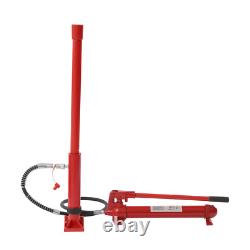 12 Ton Hydraulic Jack Air Pump Lift Ram Body Frame Porta Power Kit Heavy Duty