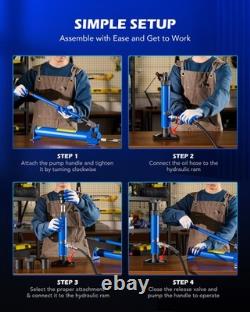 12 Ton Hydraulic Jack Air Pump Lift Ram Body Frame Porta Power Repair Kits OMT