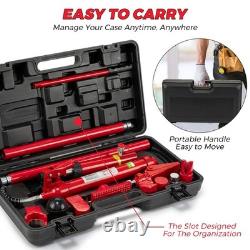 12 Ton Hydraulic Jack Air Pump Lift Ram Body Frame Porta Power Repair Kits RED