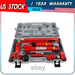 12 Ton Hydraulic Jack Body Frame Porta Power Repair Kit Tools Air Pump Lift Ram