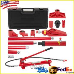 12 Ton Porta Power Hydraulic Jack Air Pump Lift Ram Auto Body Frame Repair Kit