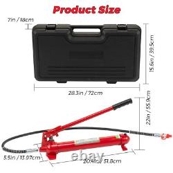 12 Ton Porta Power Hydraulic Jack Air Pump Lift Ram Auto Body Frame Repair Kit