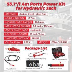 12 Ton Porta Power Hydraulic Jack Air Pump Lift Ram Body Frame Repair Kits