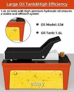 1.6L Air Hydraulic Pump 10,000PSI Auto Body Shop Foot Pedal High Pressure Pump