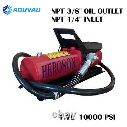 1.7L Air Hydraulic Pump 10,000 PSI, NPT 3/8 Oil Outlet, NPT 1/4 Inlet, Red