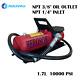 1.7l Air Hydraulic Pump 10,000 Psi, Npt 3/8 Oil Outlet, Npt 1/4 Inlet, Red