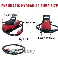 1.7L Air Hydraulic Pump 10,000 PSI, NPT 3/8 Oil Outlet, NPT 1/4 Inlet, Red