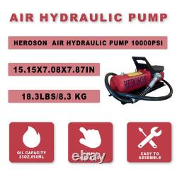 1.7L Air Hydraulic Pump 10,000 PSI, NPT 3/8 Oil Outlet, NPT 1/4 Inlet, Red