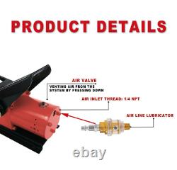 1.7L Air Hydraulic Pump 10,000 PSI, NPT 3/8 Oil Outlet, NPT 1/4 Inlet, Red