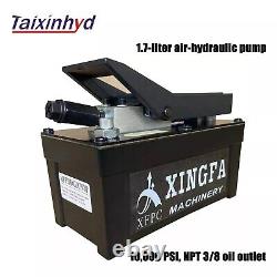 1.7L Air Hydraulic Pump Foot Operated Pump 10,000 PSI, NPT 3/8 Oil Outlet, Black