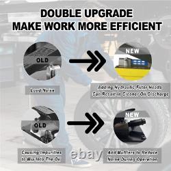 1.7L Air Hydraulic Pump Foot Operated Pump 10,000 PSI, NPT 3/8 Oil Outlet, Black