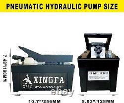 1.7L Air Hydraulic Pump Foot Operated Pump 10,000 PSI, NPT 3/8 Oil Outlet, Black