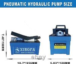 1.7L Air Hydraulic Pump Foot Operated Pump 10,000 PSI, NPT 3/8 Oil Outlet, Blue