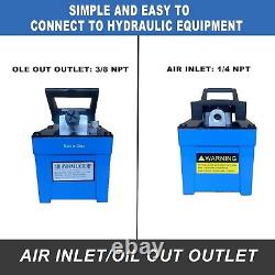 1.7L Air Hydraulic Pump Foot Operated Pump 10,000 PSI, NPT 3/8 Oil Outlet, Blue