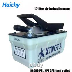 1.7L Air Hydraulic Pump Foot Operated Pump 10,000 PSI, NPT 3/8 Oil Outlet, White