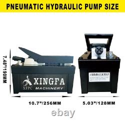 1.8L Air Hydraulic Pump Foot Operated Pump 10,000PSI Auto Body Shop Pump Black