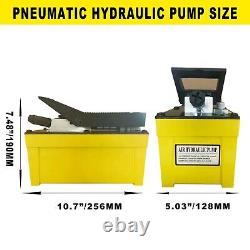 1.8L Air Hydraulic Pump Foot Operated Pump 10,000PSI Auto Body Shop Pump Yellow