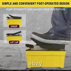 1.8L Air Hydraulic Pump Foot Operated Pump 10,000PSI Auto Body Shop Pump Yellow