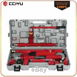 1 Set New Red 10 Ton Hydraulic Jack Body Frame Repair Air Pump Autobody Tool Kit