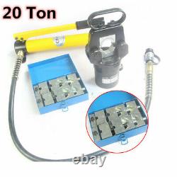 20T Hydraulic Wire Terminal Crimping Crimper Tool Pliers With Air Pump 12 Dies Kit