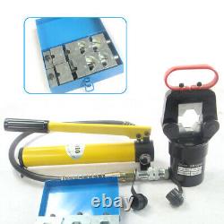20T Hydraulic Wire Terminal Crimping Crimper Tool Pliers With Air Pump 12 Dies Kit