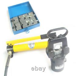 20T Hydraulic Wire Terminal Crimping Crimper Tool Pliers With Air Pump 12 Dies Kit