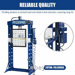 20Ton 40000lbs Steel H-Frame Air Hydraulic Garage/Shop Floor Press WithHand Pump