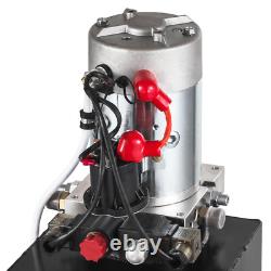 20 Quart Double Acting Hydraulic Pump Dump Trailer 12V DC Unit Pack Power Unit