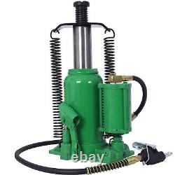 20 Ton Air Hydraulic Bottle Jack 10 to 19 Inch Lift Range Manual Air Pump for