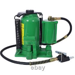 20 Ton Air Hydraulic Bottle Jack 10 to 19 Inch Lift Range Manual Air Pump for