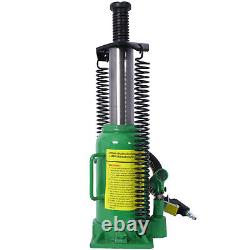 20 Ton Air Hydraulic Bottle Jack 10 to 19 Inch Lift Range Manual Air Pump for