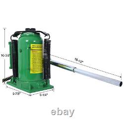 20 Ton Air Hydraulic Bottle Jack 10 to 19 Inch Lift Range Manual Air Pump for