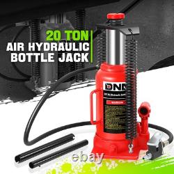 20 Ton Air Hydraulic Bottle Jack with Manual Handle & Air Pump for Auto Repair