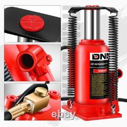 20 Ton Air Hydraulic Bottle Jack with Manual Handle & Air Pump for Auto Repair